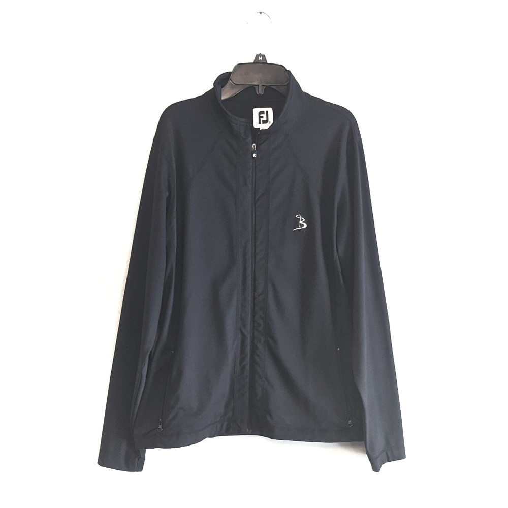 Footjoy Golf Jacket Black Size Large Lightweight Running windbreaker